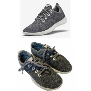 Allbirds Wool Runners Merino Wool Shoes Gray Athletic Lace Up 8 Women